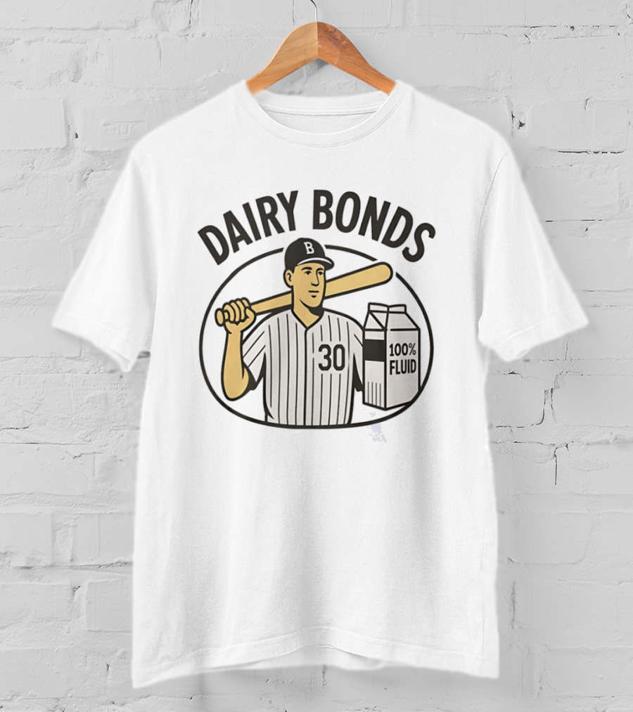 Dairy Bonds Baseball 30 Player 100 Percent Fluid T-Shirt