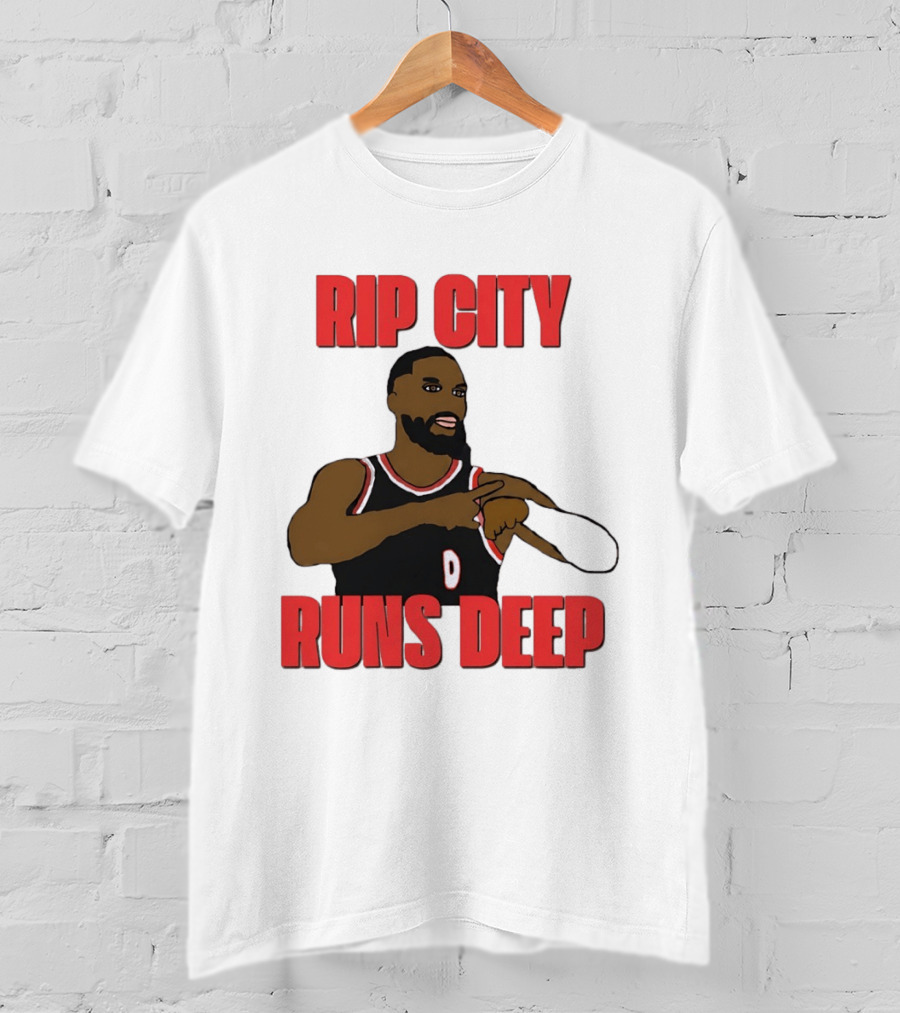 Rip City Runs Deep Damian Lillard Portland Trail Blazers T-Shirt