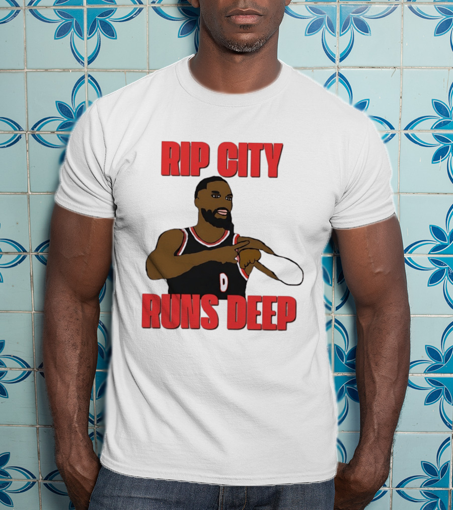 Rip City Runs Deep Damian Lillard Portland Trail Blazers T-Shirt