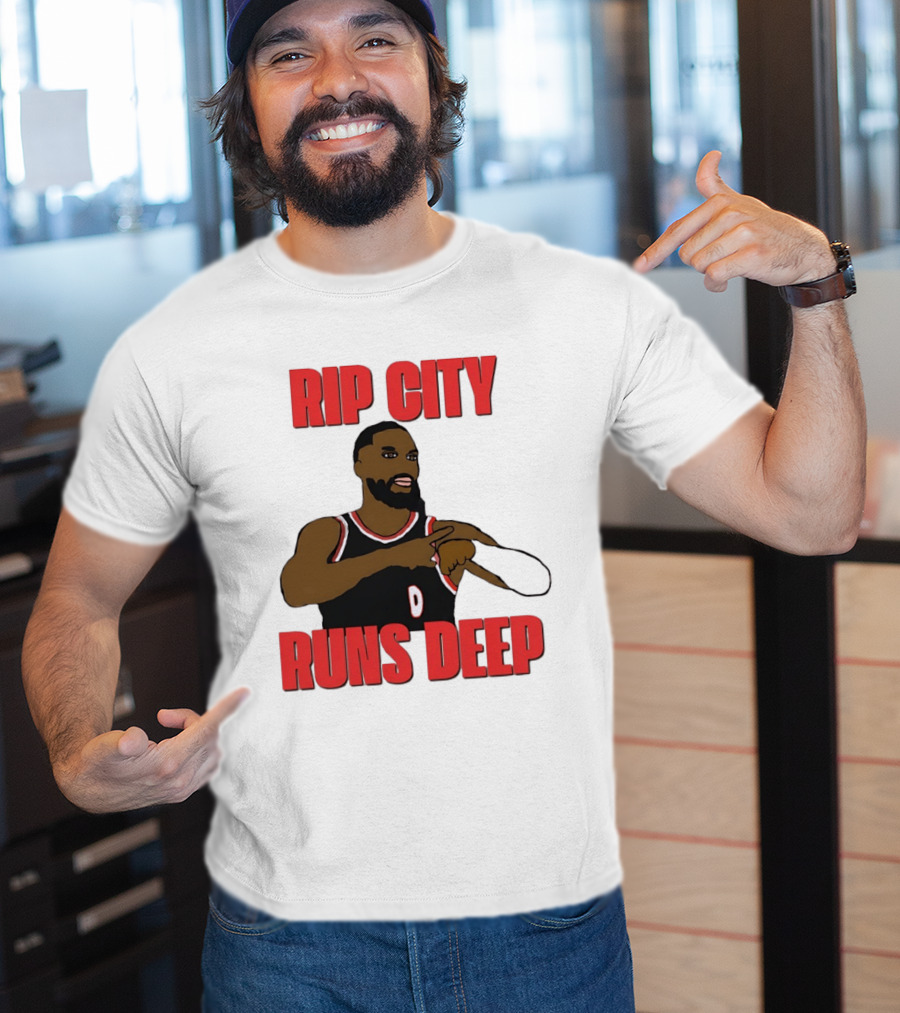 Rip City Runs Deep Damian Lillard Portland Trail Blazers T-Shirt