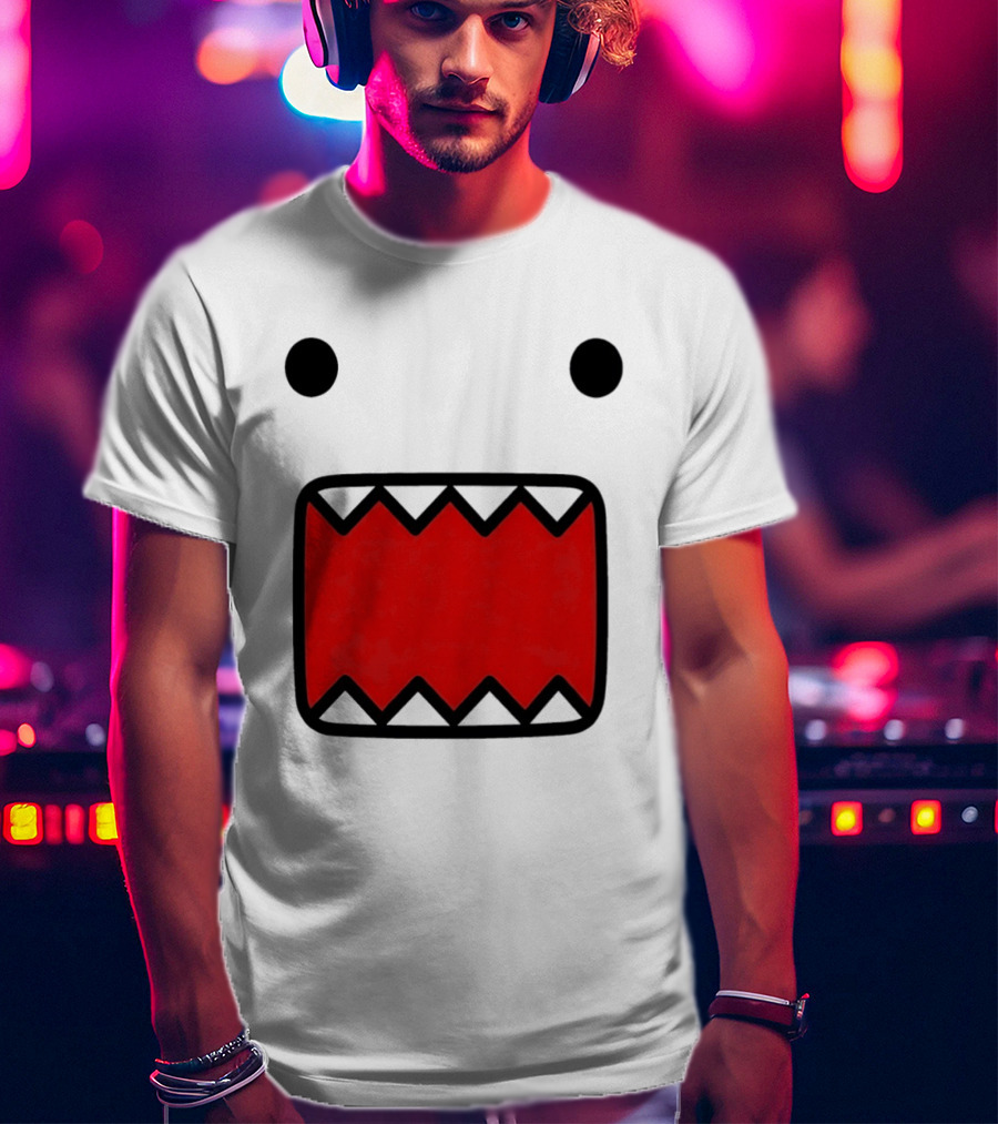Domo Kun Face Expression With Red Teeth T-Shirt