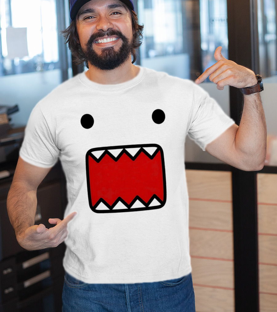 Domo Kun Face Expression With Red Teeth T-Shirt