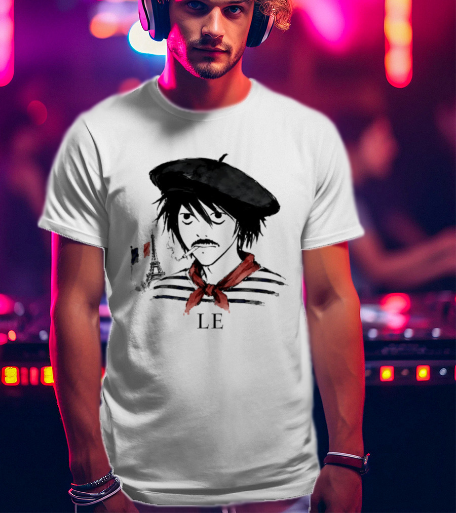 LE D. Note L Death Note Eiffel Tower France T-Shirt