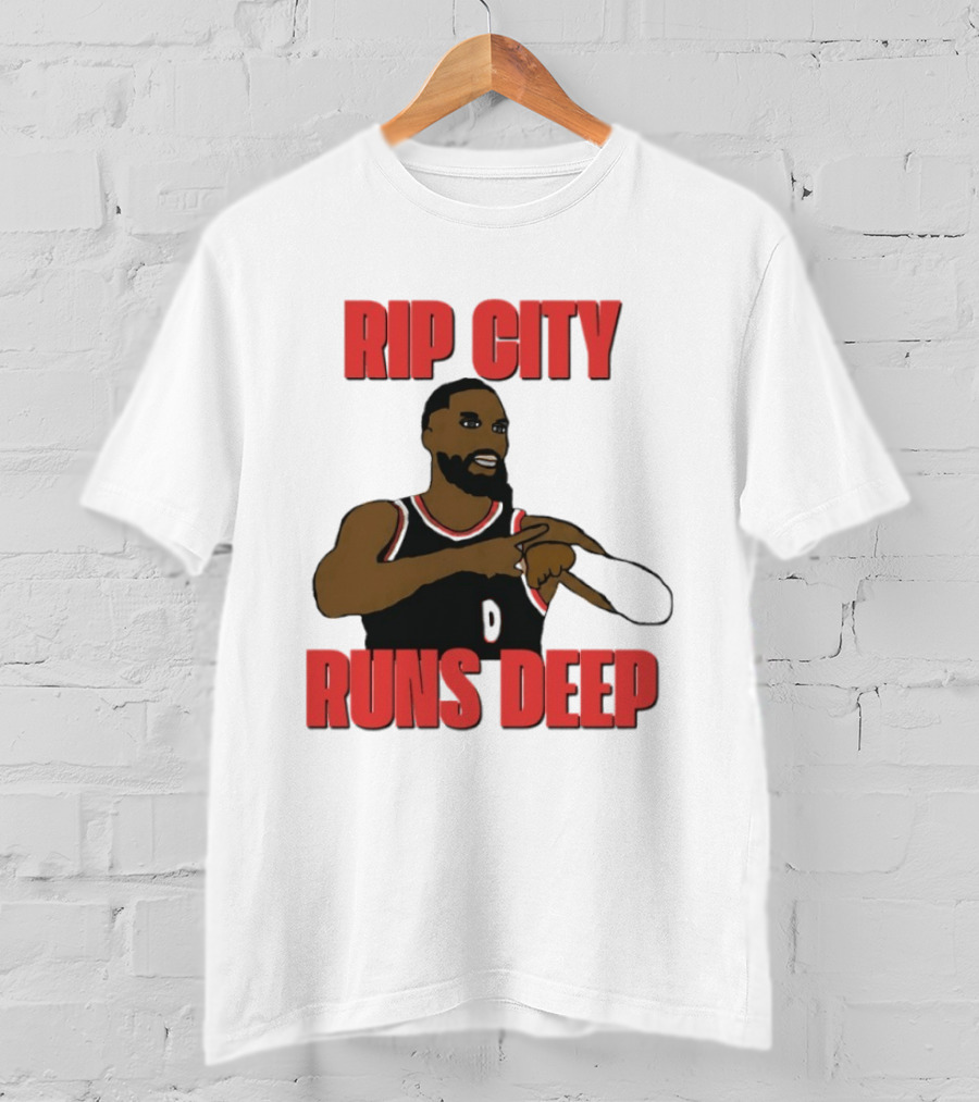 RIP City Runs Deep Basketball Tribute Player 0 T-Shirt