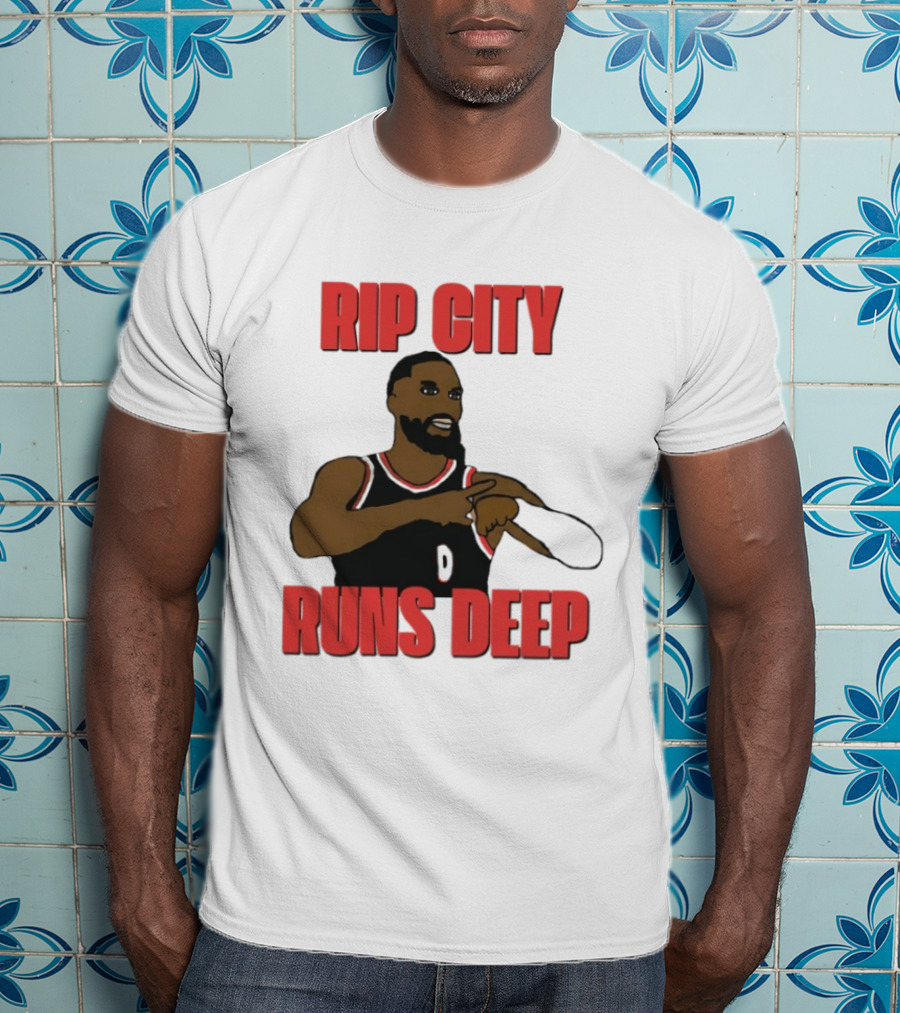 RIP City Runs Deep Basketball Tribute Player 0 T-Shirt