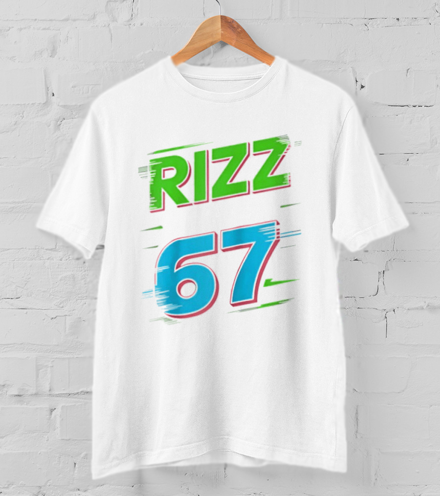 Rizz 67 Colorful Brushstroke T-Shirt