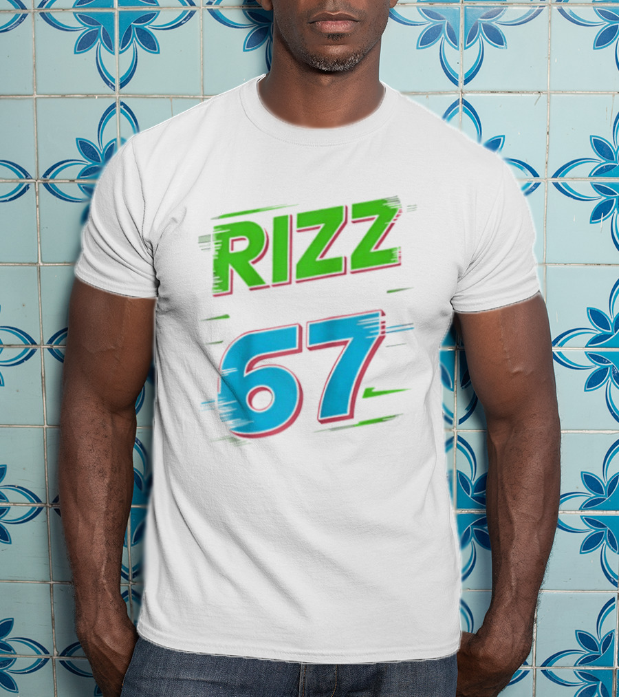 Rizz 67 Colorful Brushstroke T-Shirt