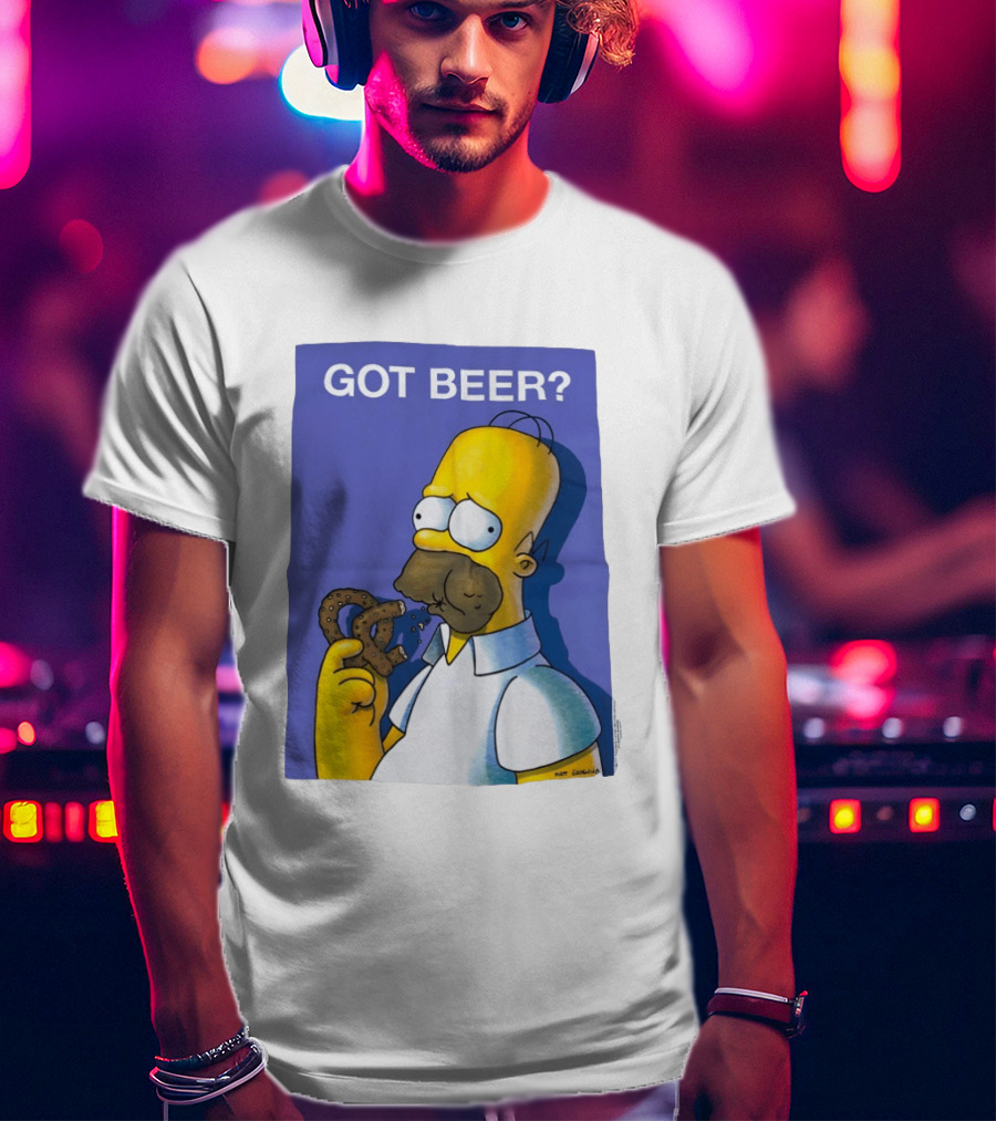 Got Beer Homer Eating Pretzel T-Shirt