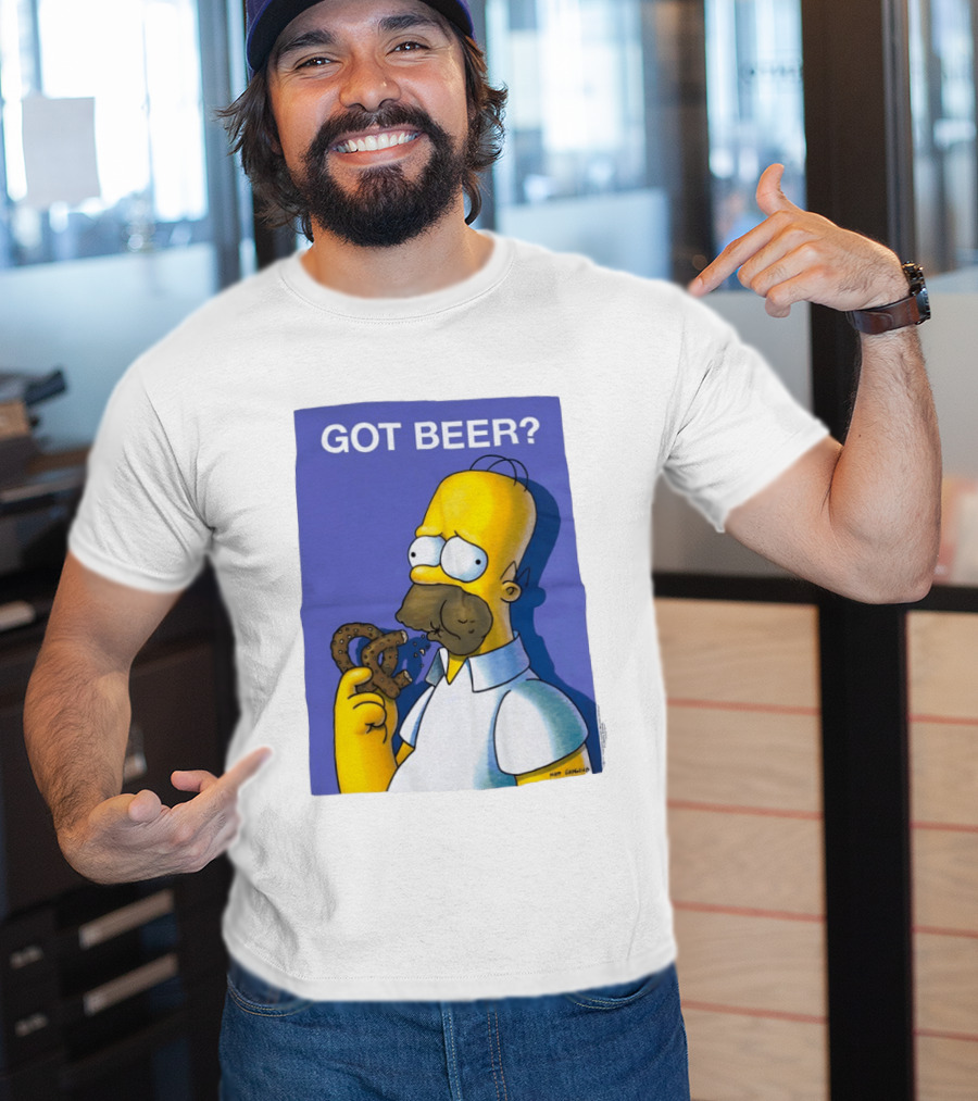 Got Beer Homer Eating Pretzel T-Shirt