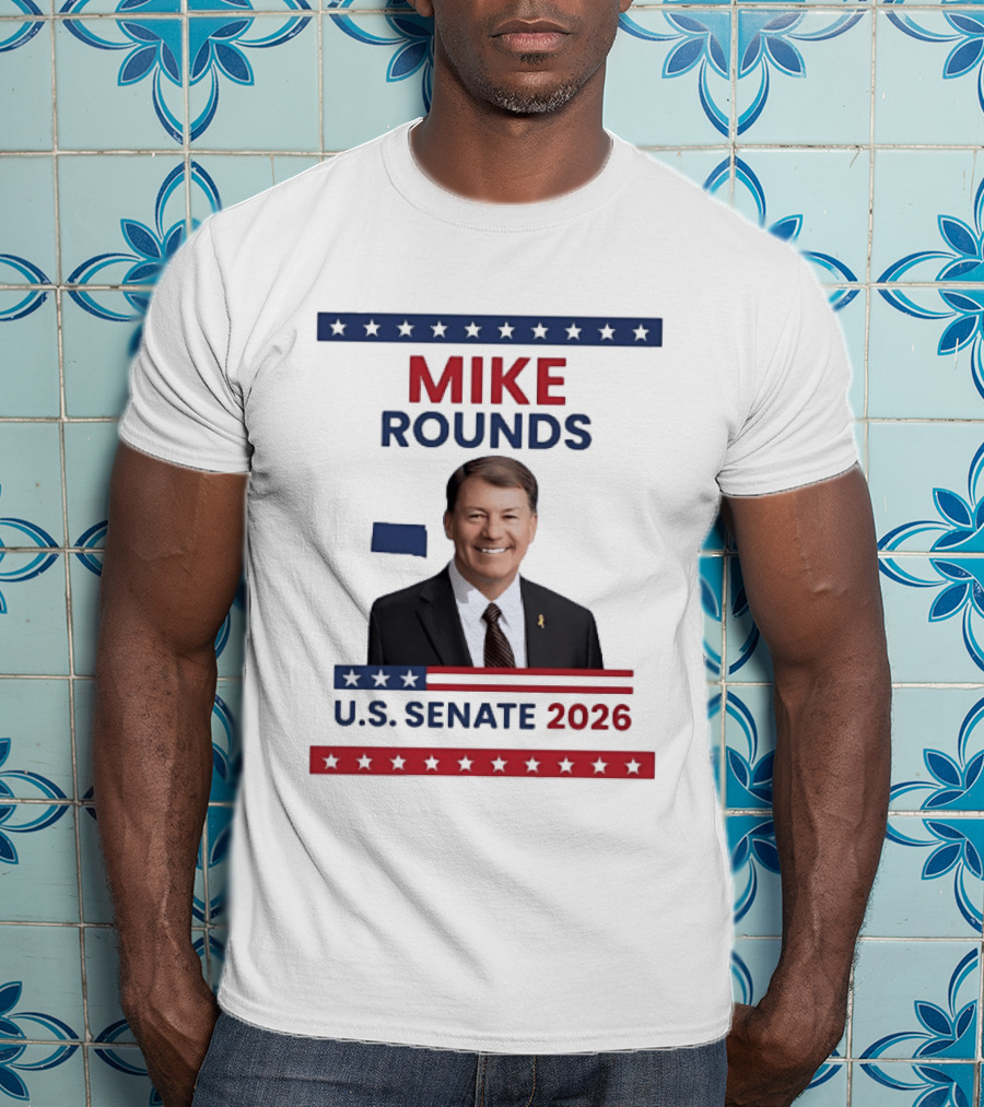 Mike Rounds U.S. Senate 2026 South Dakota USA Flag T-Shirt