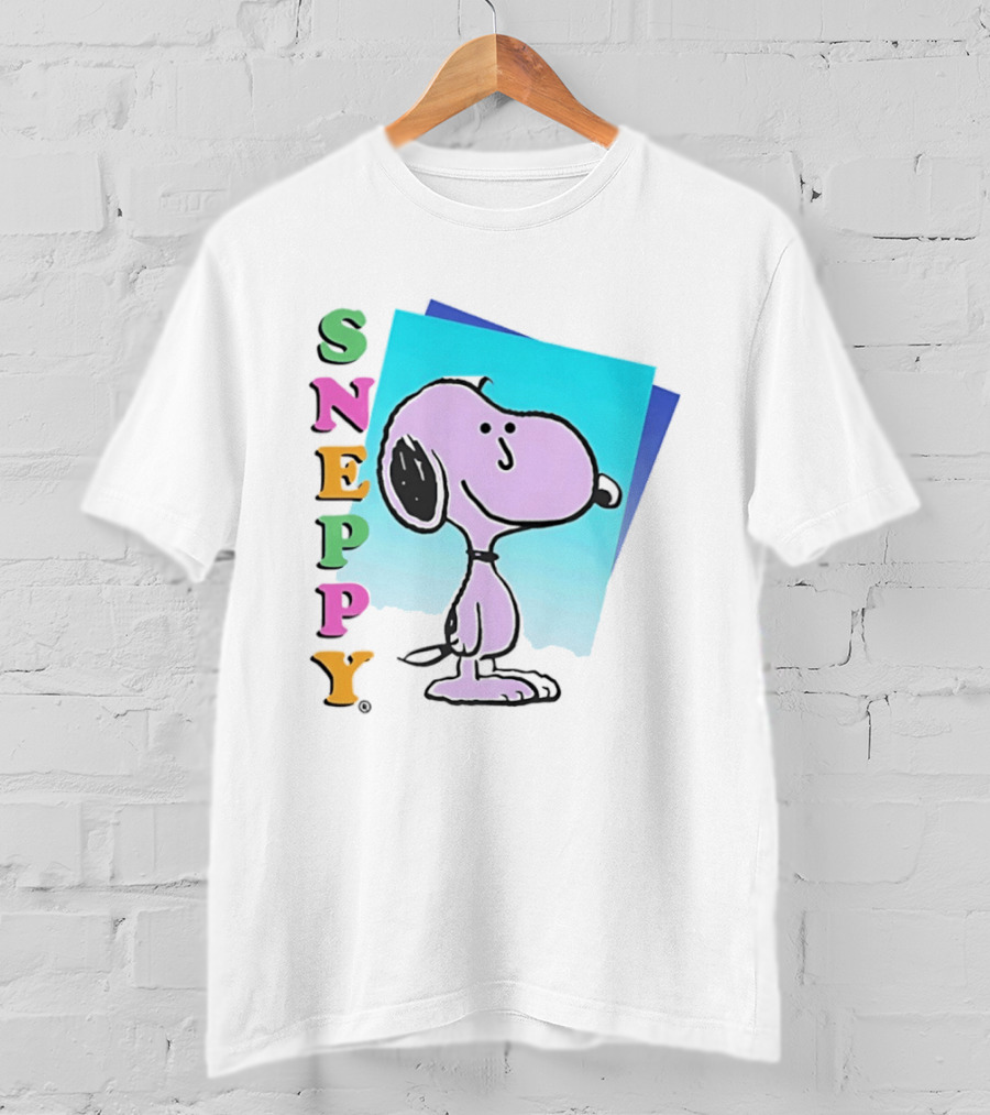 Sneppy Obvious Plant 1991 Bootleg Snoopy Cartoon Character With Multicolored T-Shirt