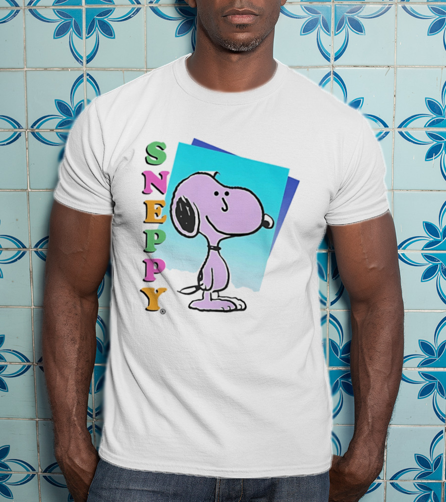 Sneppy Obvious Plant 1991 Bootleg Snoopy Cartoon Character With Multicolored T-Shirt