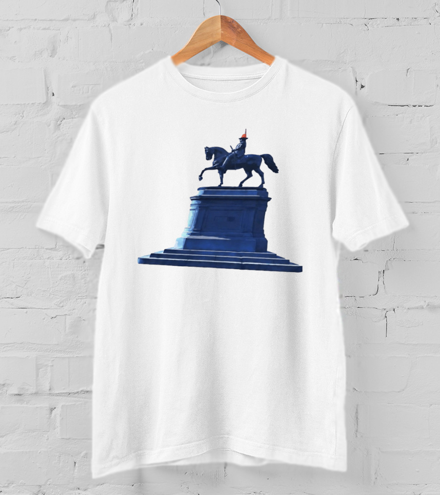 No Scotland No Party Tartan Takeover USA '26 Equestrian Statue With Traffic Cone T-Shirt