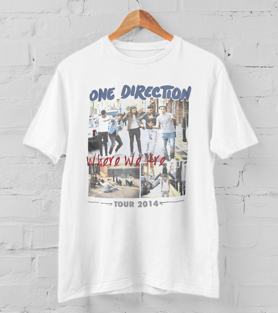 One Direction Where We Are Tour 2014 Collage Streets Photos T-Shirt