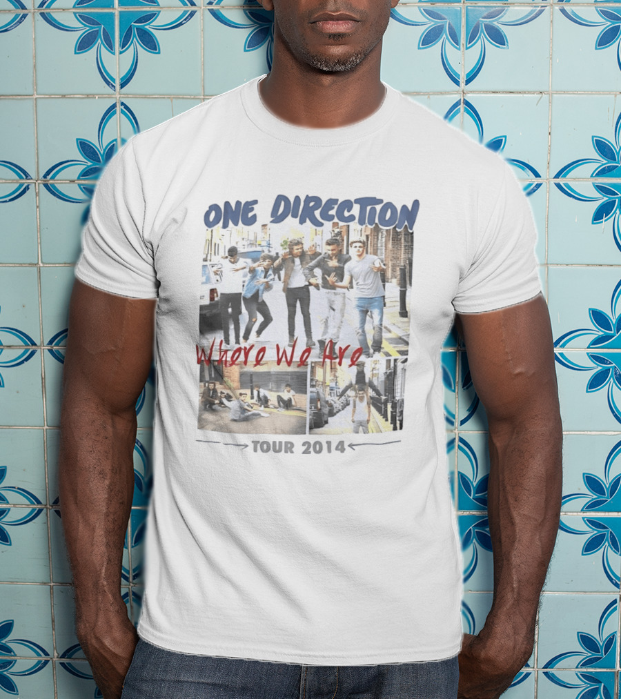One Direction Where We Are Tour 2014 Collage Streets Photos T-Shirt