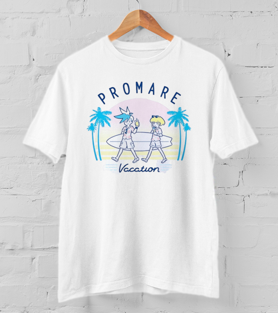 Promare Vacation Galo Thymos Lio Fotia Anime Beach Scene T-Shirt