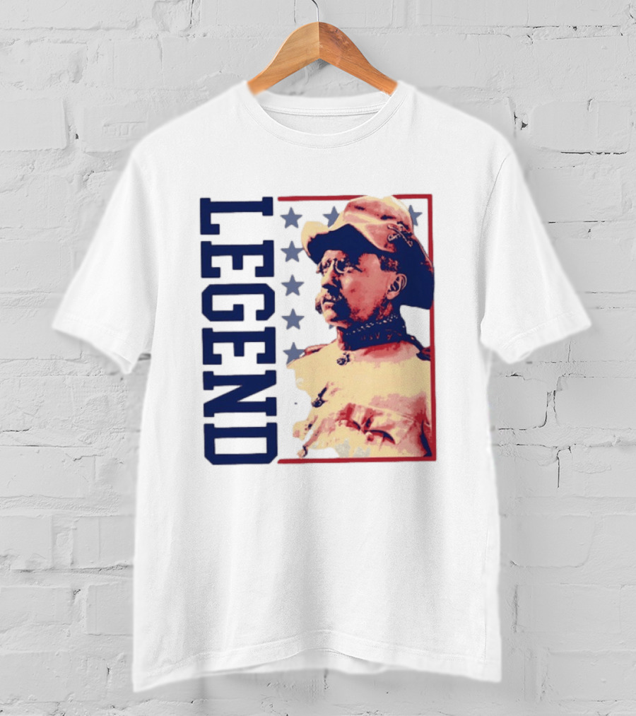 Legend Teddy Roosevelt Stars Iconic Figure T-Shirt