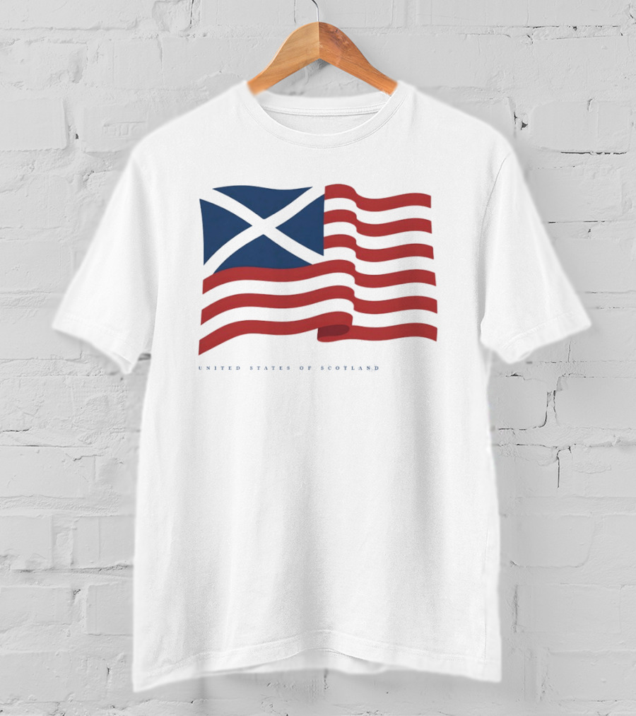 United States Of Scotland Flag USA Scottish American Symbol Mashup T-Shirt