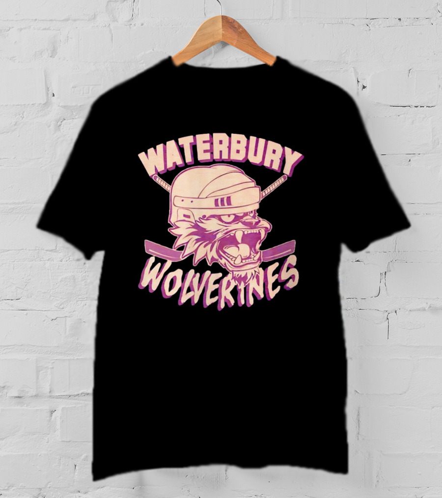 Waterbury Wolverines Happy Gilmore Hockey Helmet Wolverine T-Shirt