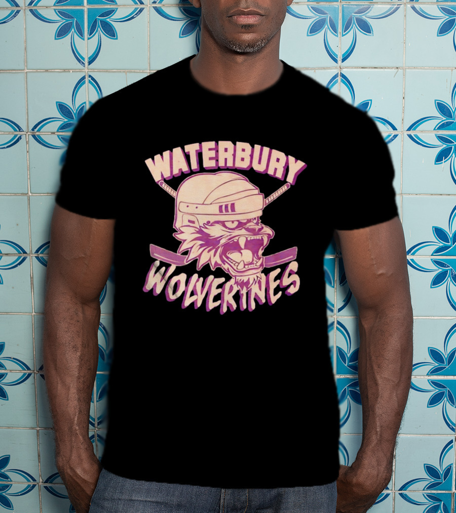 Waterbury Wolverines Happy Gilmore Hockey Helmet Wolverine T-Shirt