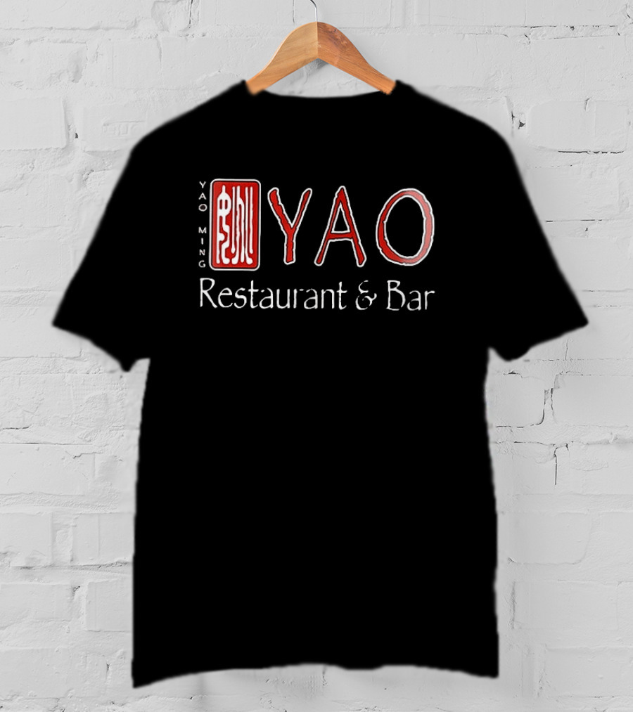 Yao Ming Restaurant & Bar 9755 Westheimer Rd. Houston TX 77042 Two Sided T-Shirt