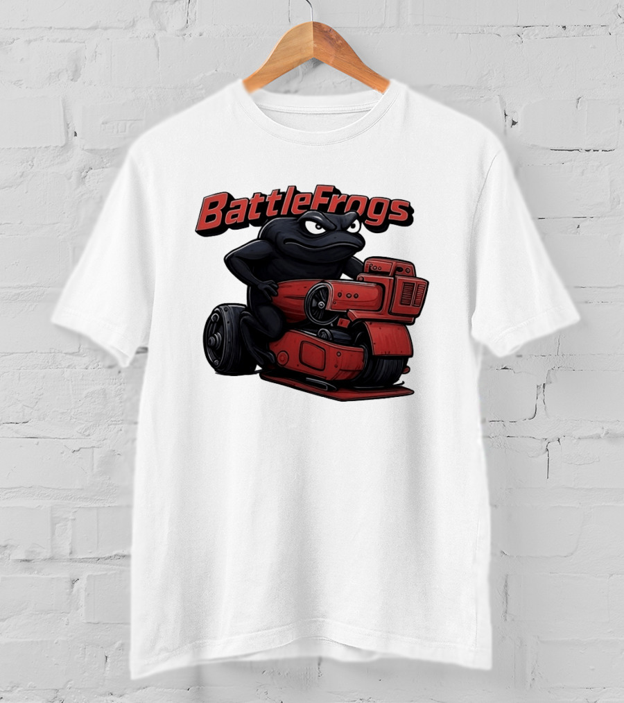 BattleFrogs Frog Riding Red Motorcycle T-Shirt