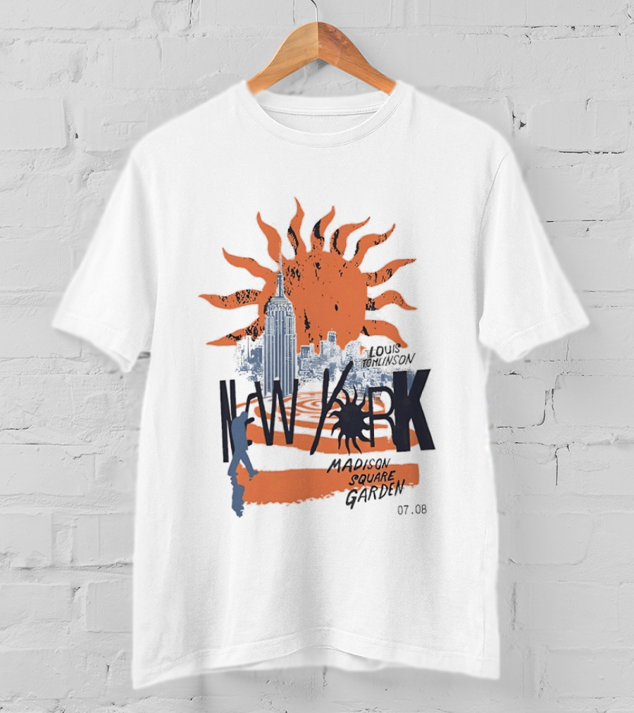 Louis Tomlinson New York Madison Square Garden 07.08 Sun And Skyline T-Shirt