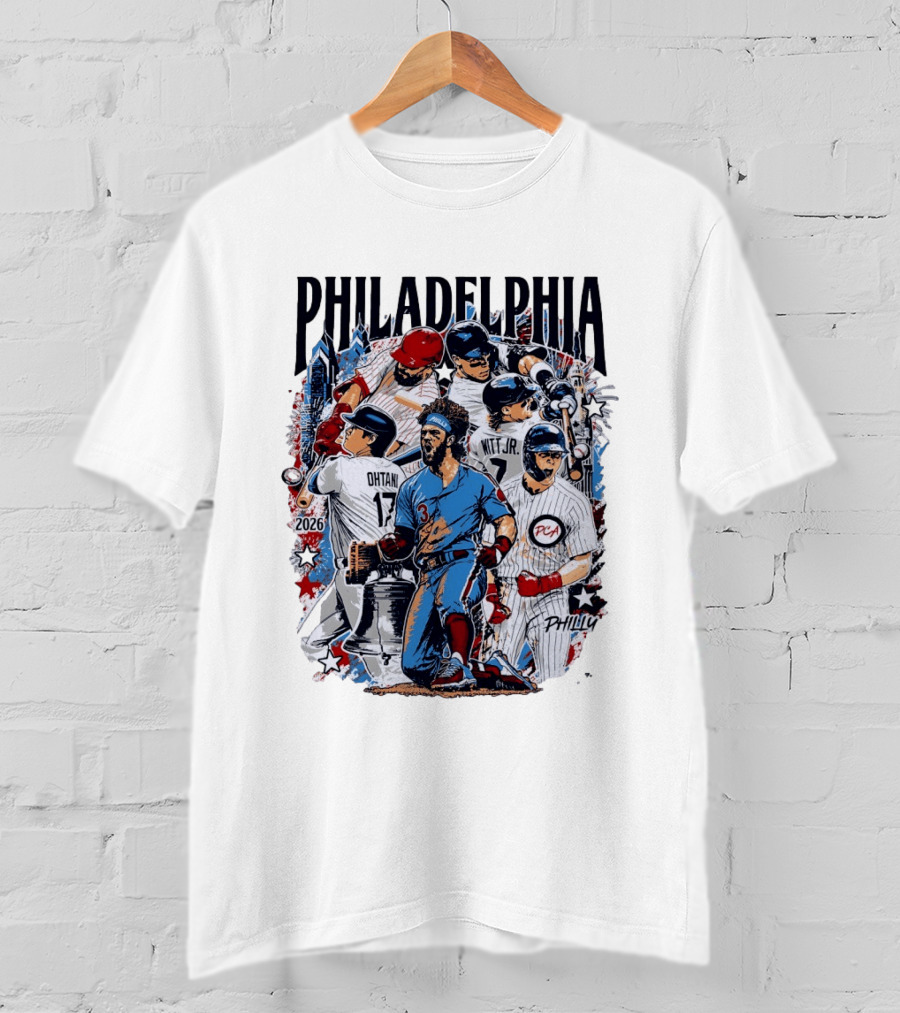 Philadelphia Ohtani Witt Jr 2026 Baseball Montage Philly PCA T-Shirt
