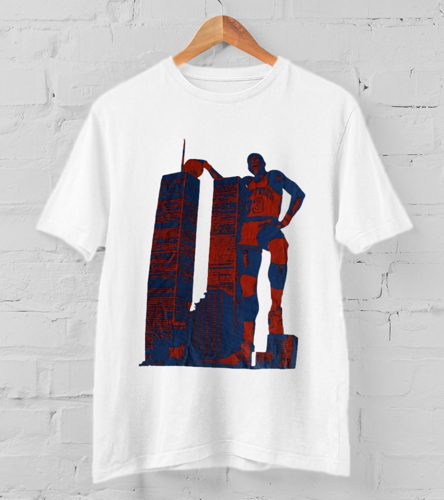 Patrick Ewing New York Knicks Twin Towers Basketball T-Shirt
