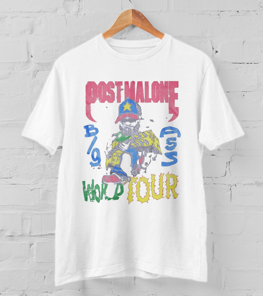 Post Malone Big Ass World Tour Cartoon T-Shirt