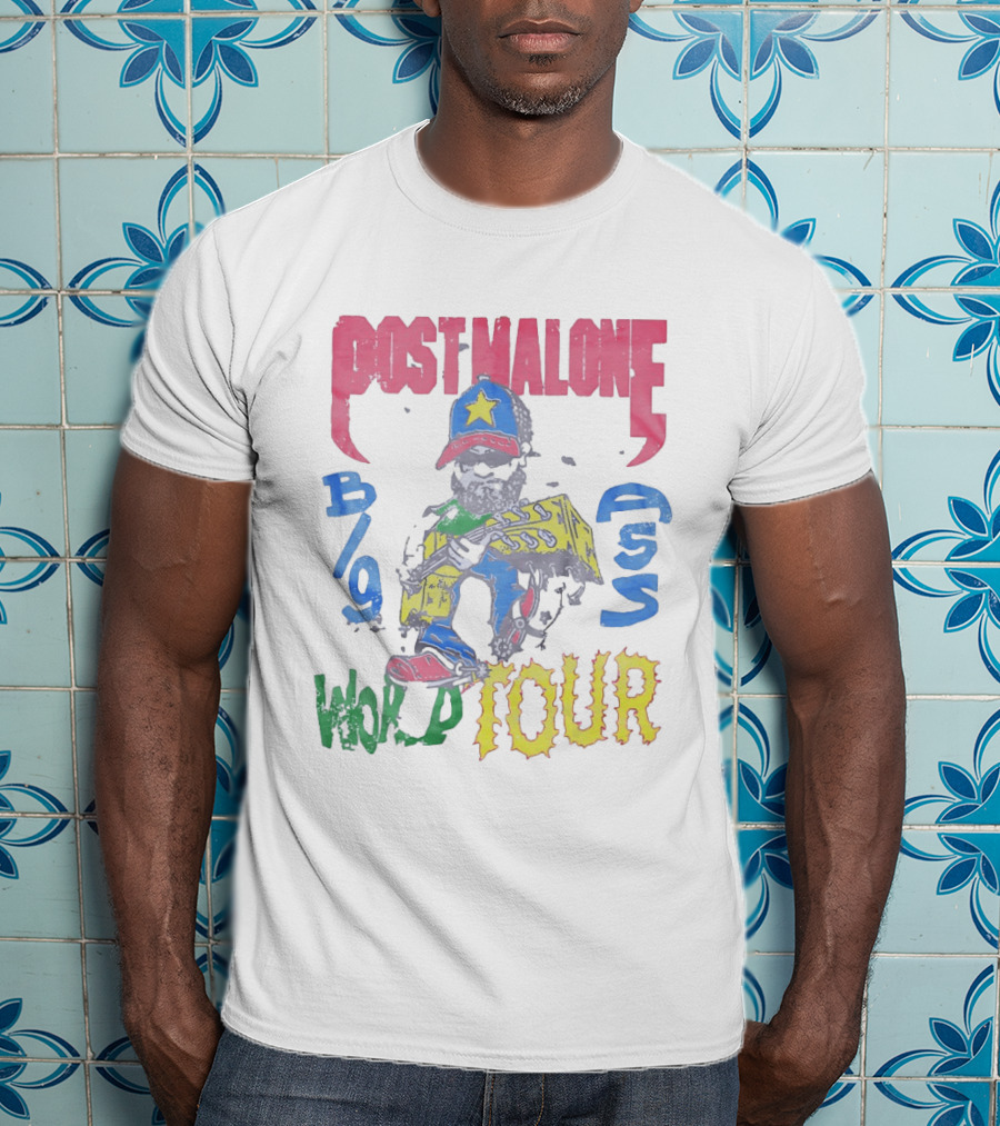 Post Malone Big Ass World Tour Cartoon T-Shirt