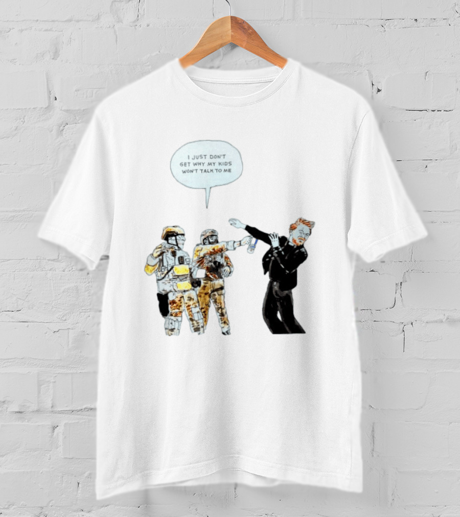 Priest With Soldiers And Kids Speech Bubble T-Shirt