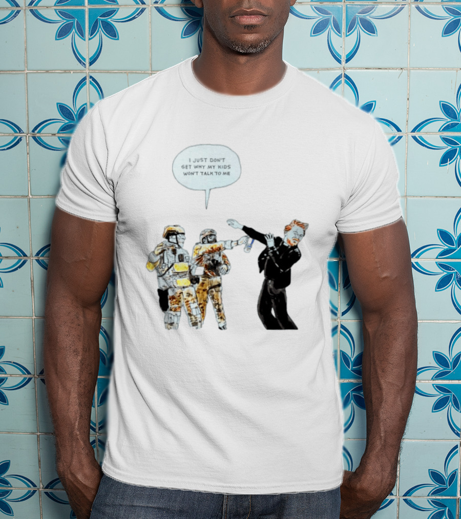 Priest With Soldiers And Kids Speech Bubble T-Shirt