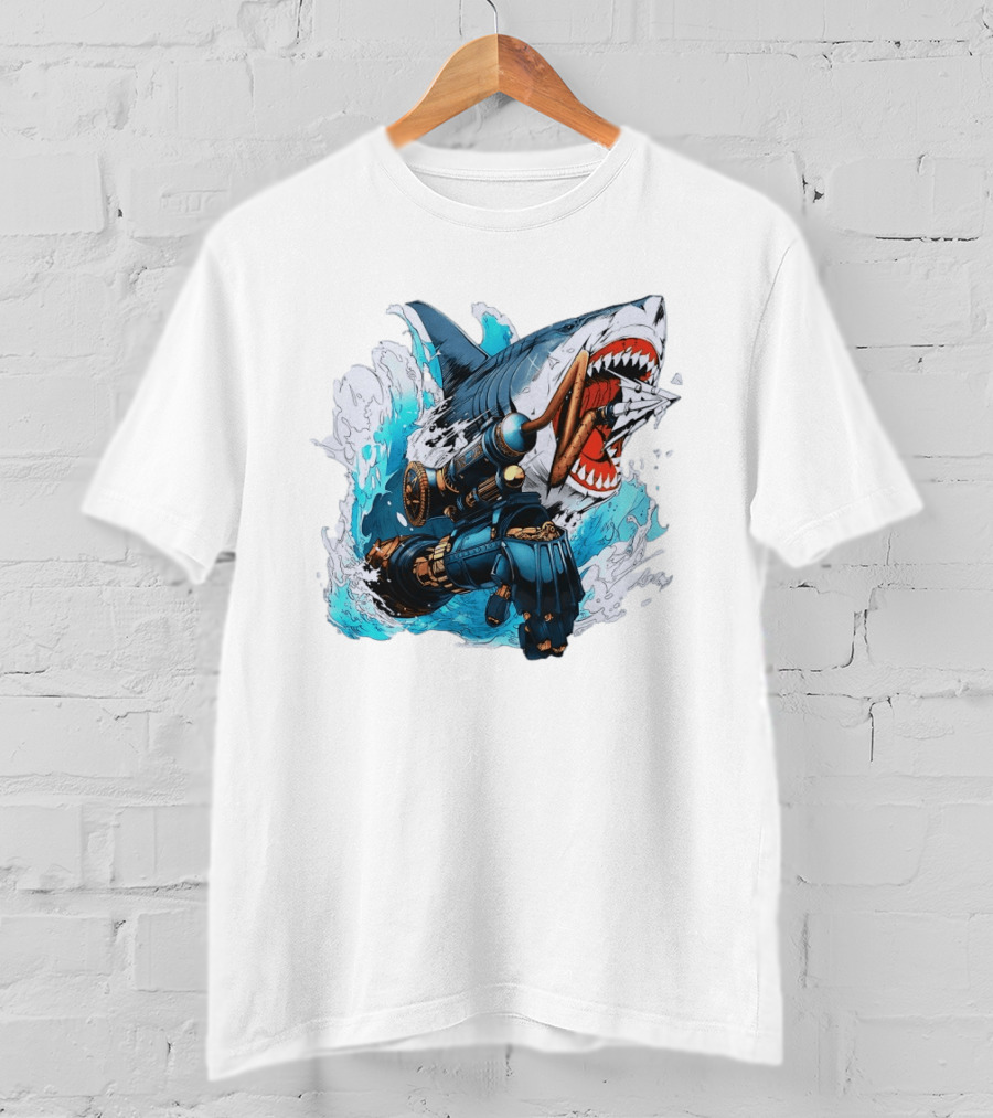 Steampunk Shark Lies Of P Puppet String Adventure Magic T-Shirt