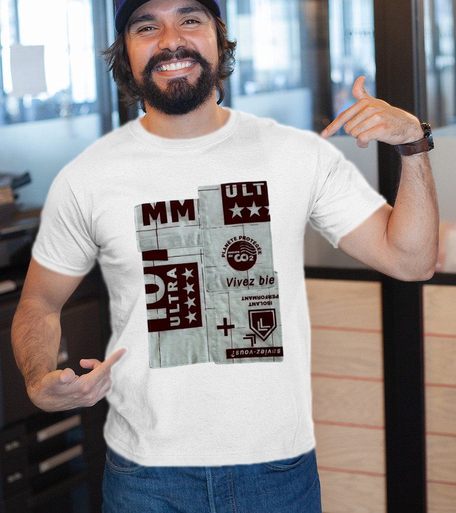 MM ULTRA Planete Protegee Moins De CO2 Vivez Bien Eco Friendly T-Shirt