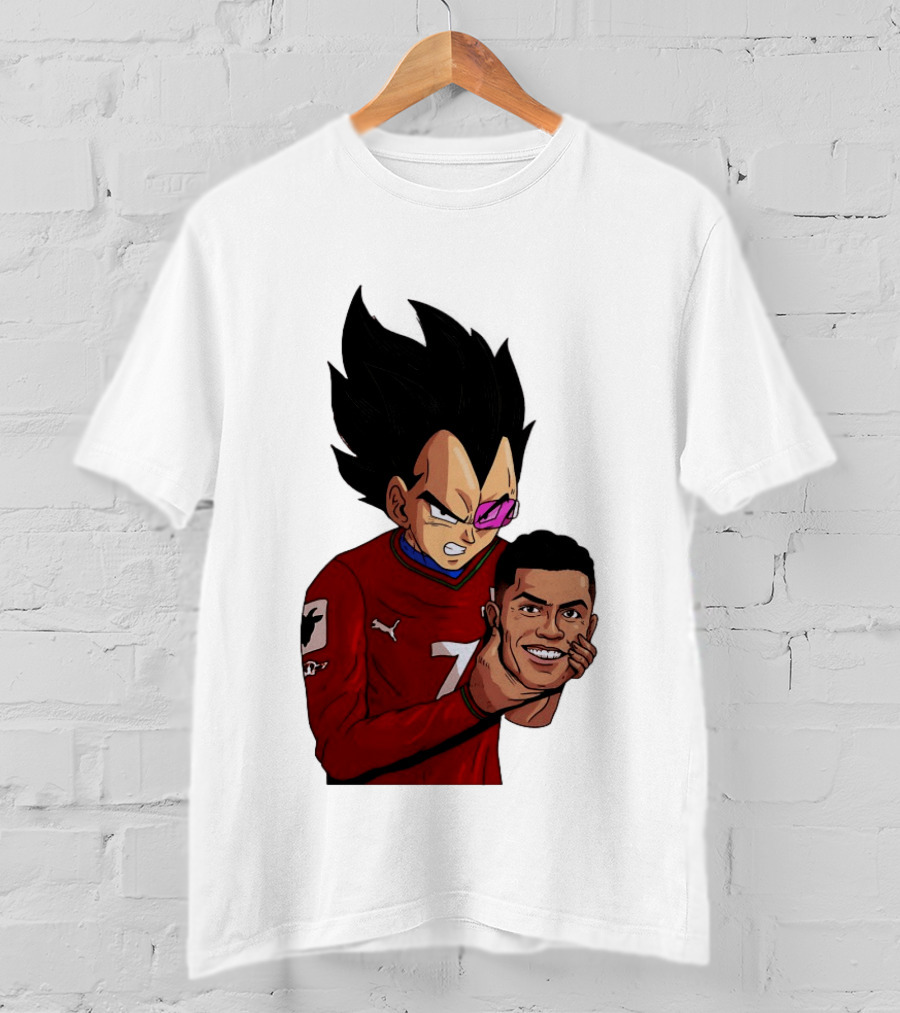 Vegeta Holding Ronaldo Head Puma Jersey Collaboration T-Shirt