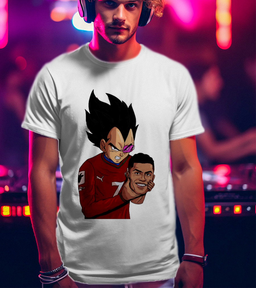 Vegeta Holding Ronaldo Head Puma Jersey Collaboration T-Shirt