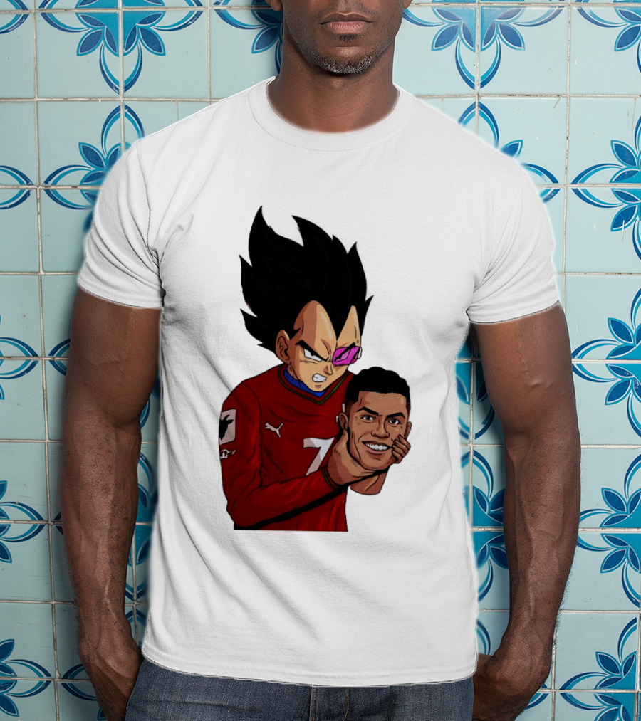 Vegeta Holding Ronaldo Head Puma Jersey Collaboration T-Shirt