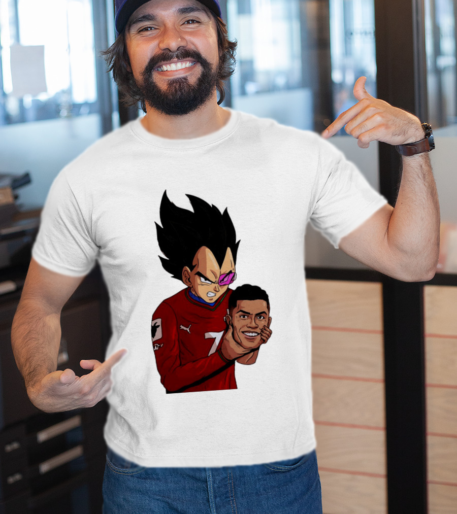 Vegeta Holding Ronaldo Head Puma Jersey Collaboration T-Shirt