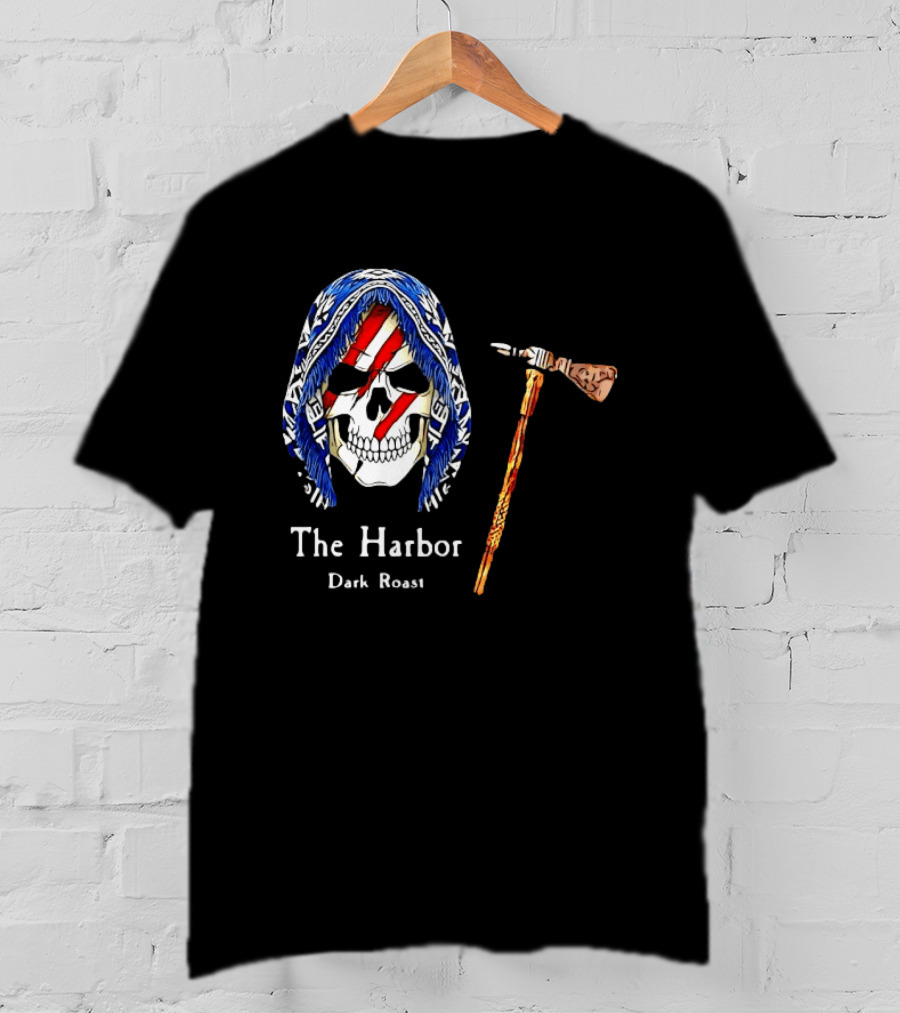 America Skull The Harbor Dark Roast Tomahawk T-Shirt