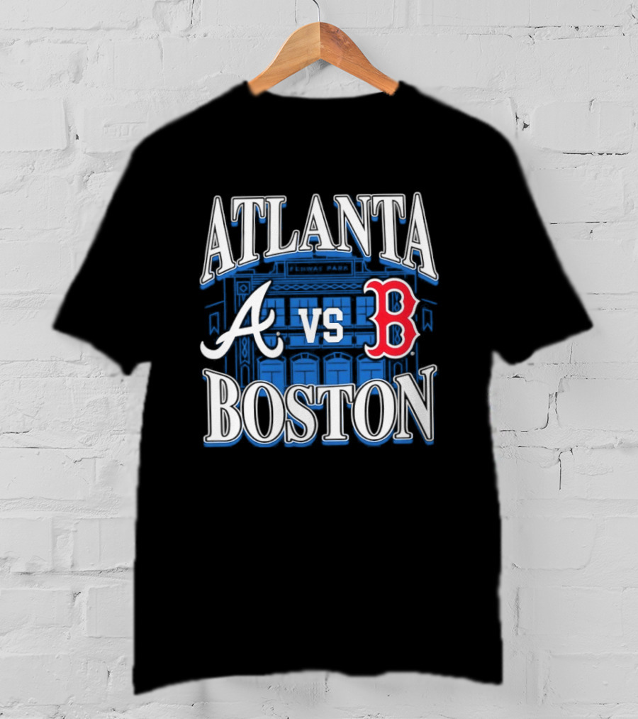 Atlanta Vs Boston Braves Red Sox Fenway Park MLB Baseball T-Shirt