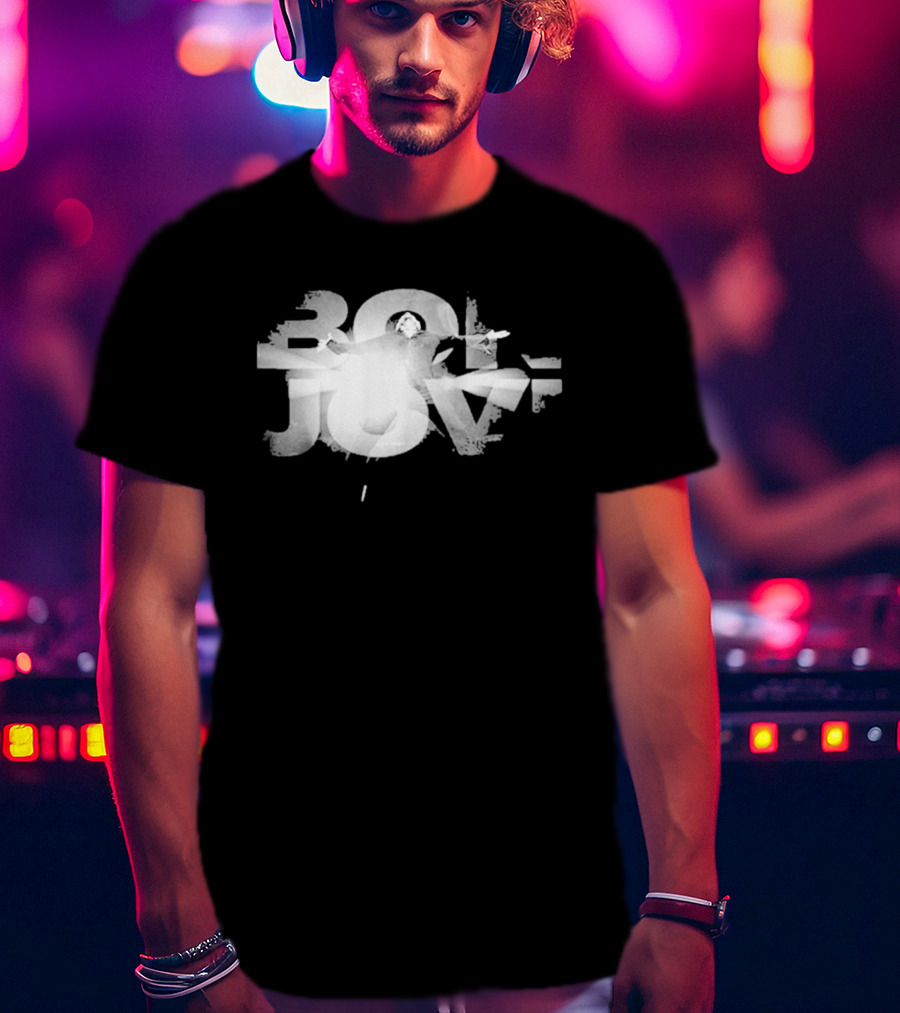 Bon Jovi Bright Light Graphic 80s T-Shirt