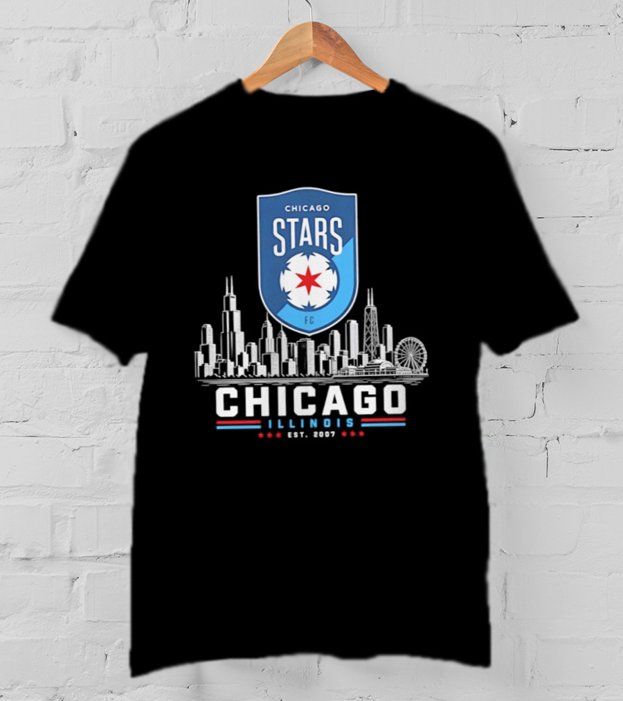 Chicago Stars FC Skyline Illinois Est 2007 T-Shirt