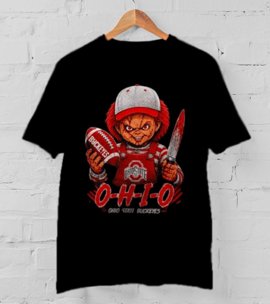 Chucky Doll Ohio State Buckeyes O H I O Football Horror T-Shirt