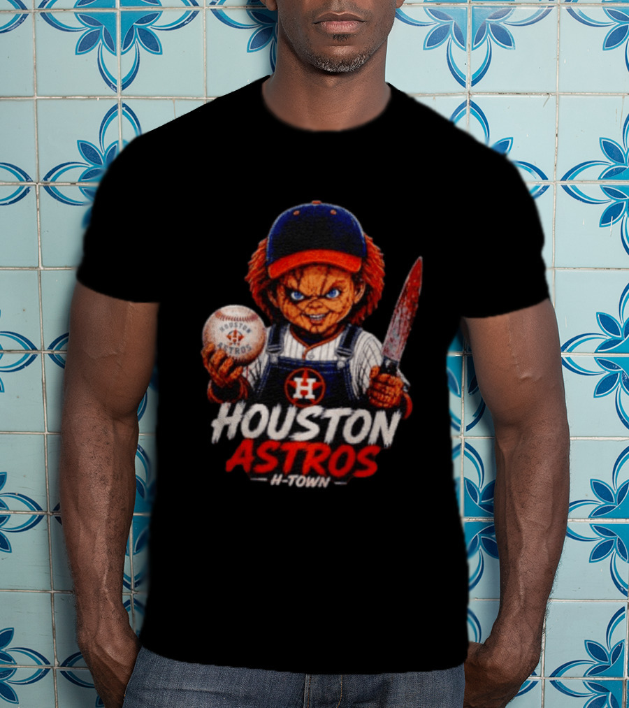 Chucky Houston Astros H Town Baseball MLB Horror T-Shirt