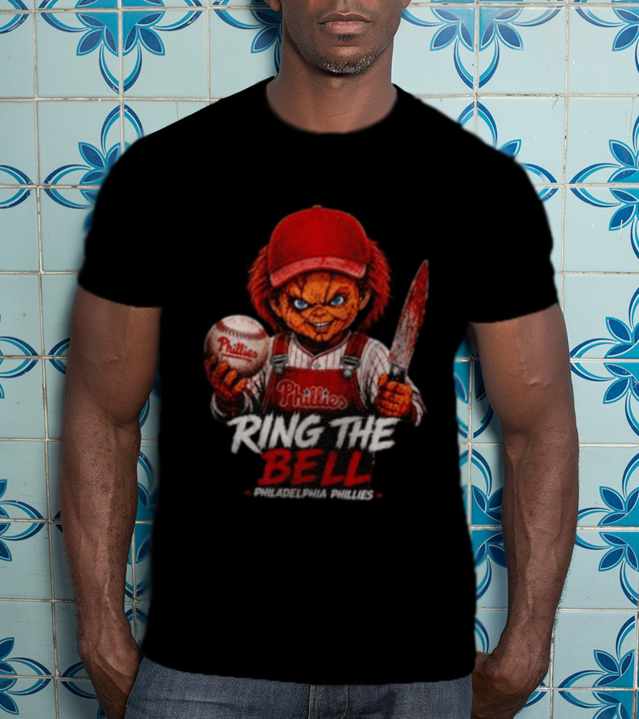 Chucky Phillies Ring The Bell Philadelphia Phillies Baseball Horror T-Shirt