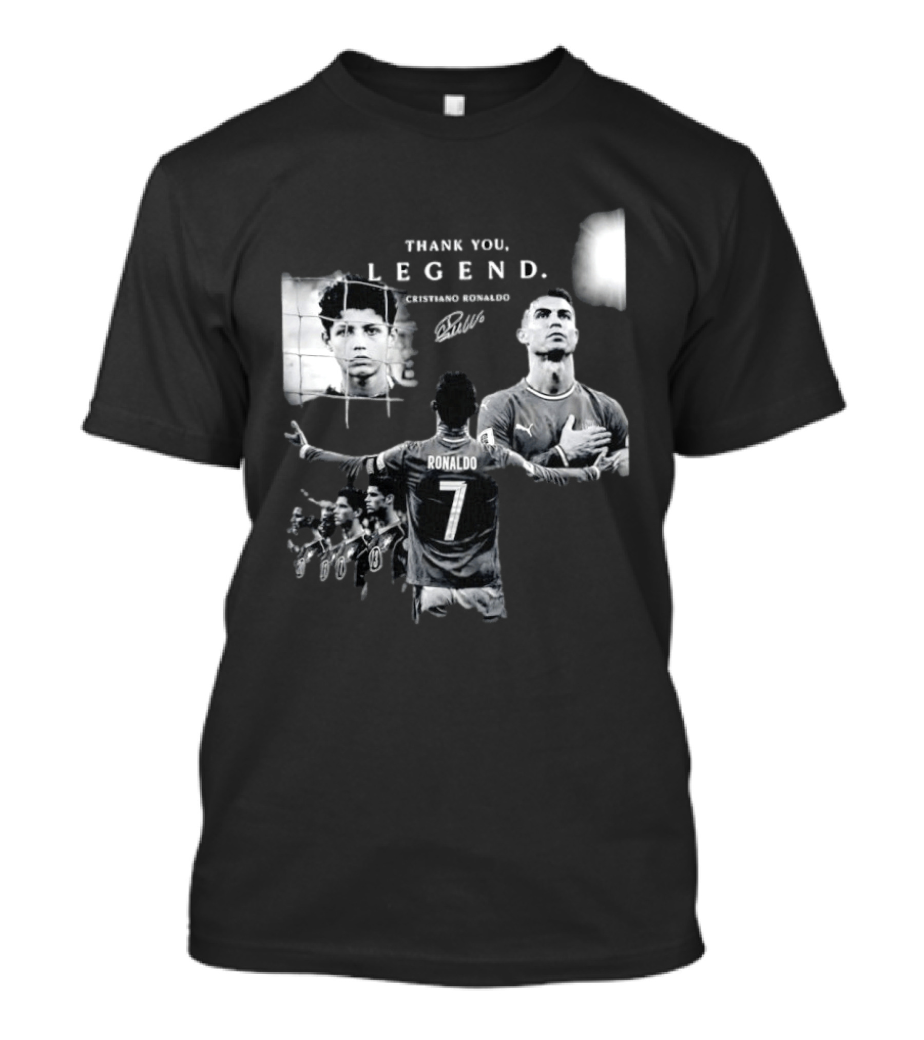 Cristiano Ronaldo Thank You Legend Portugal Number 7 Football T-Shirt