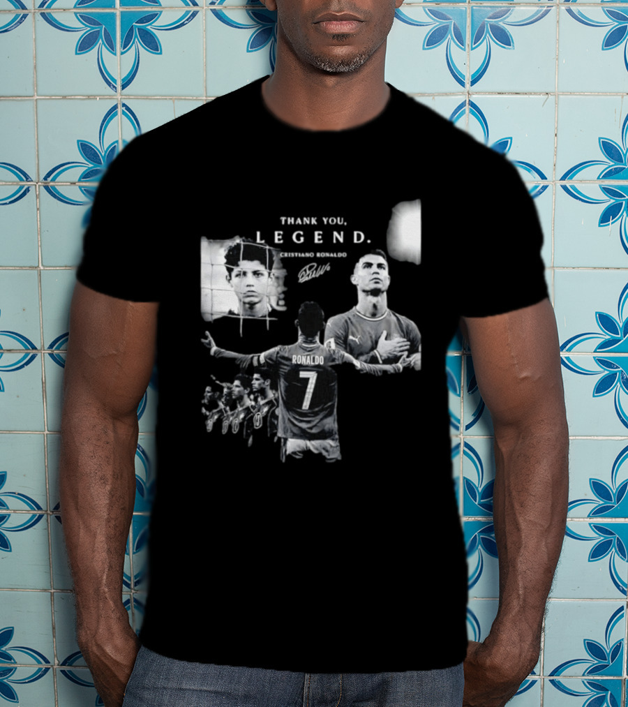Cristiano Ronaldo Thank You Legend Portugal Number 7 Football T-Shirt