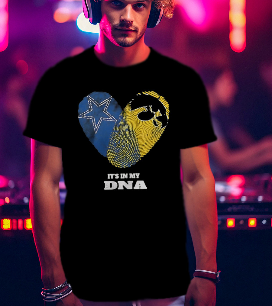 Dallas Cowboys Iowa Hawkeyes Fingerprint It's In My DNA T-Shirt
