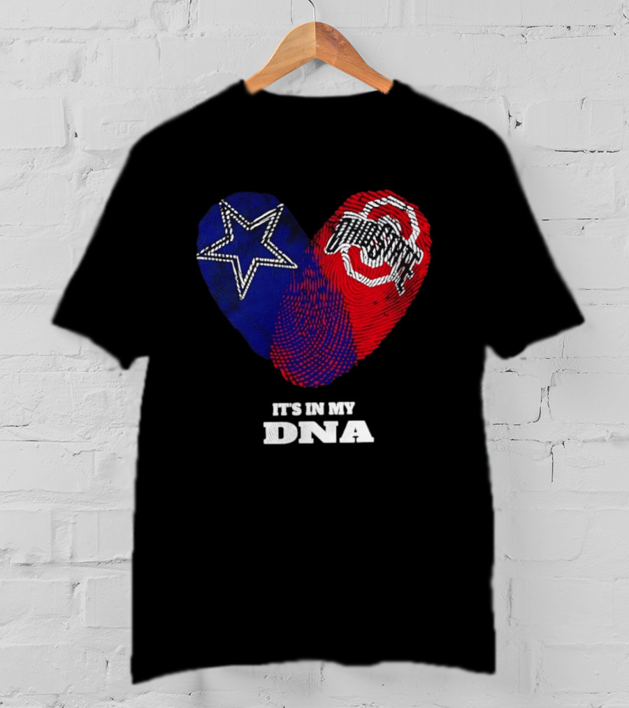 Dallas Cowboys Star And Ohio State Buckeyes Logo It's In My DNA T-Shirt
